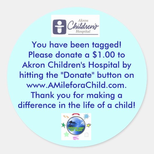 ACH、CNOHのロゴ、タグが付いている！頼む… ラウンドシール (正面)