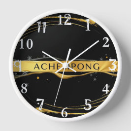 Achempong: オーリック・カスケード | リキッドゴールドの贅沢 ラウンド壁時計