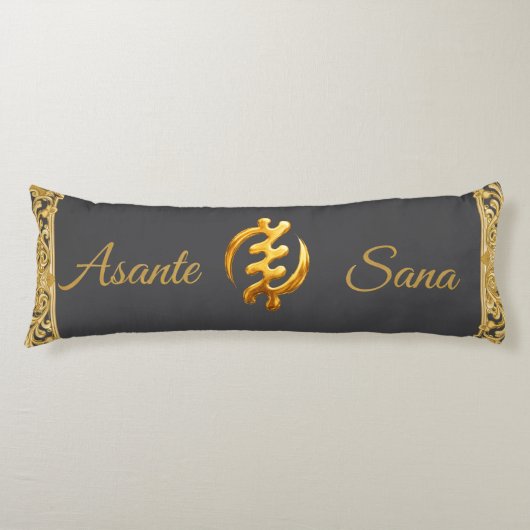 Achempong: Asante Sana "Gye Nyame" Arsenic Adinkra ボディピロー (正面)