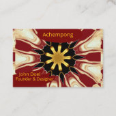 Achempong Crimson & Gold Starburst Luxury Business 名刺 (正面)