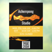 Achempong Custom Business Hours Window Decal – Lux ウィンドウサイン (シート3)