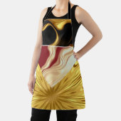 Achempong Designer Apron: Opulent Swirl Crimson Go エプロン (インサイチュ)
