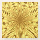 Achempong Designer: Crimson & Gold Opulent | Table ガラスコースター (正面)