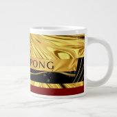 Achempong Designer Drinkware: Crimson & Gold Opule ジャンボコーヒーマグカップ (右)