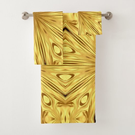 Achempong: Gilded Zenith Opulent Swirl Crimson Gol バスタオルセット (インサイチュ)