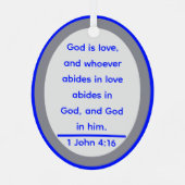 Achempong God Is Love Star Blue Geometric  メタルオーナメント (裏面)