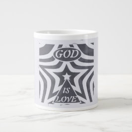 Achempong God Is Love Star Blue & Gray - Oversize  ジャンボコーヒーマグカップ