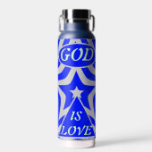 Achempong God Is Love Star Blue & Gray Stainless ウォーターボトル (正面)