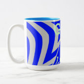 Achempong God Is Love Star Blue & Gray Two-Tone Co ツートーンマグカップ (左)