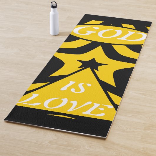 Achempong God Is Love Star Cyber Yellow & Black  ヨガマット (インサイチュ)