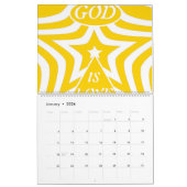 Achempong God Is Love Star Cyber Yellow Monthly カレンダー (1月 2026)