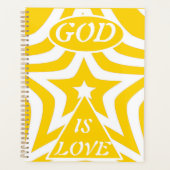 Achempong God Is Love Star Cyber Yellow Week/Month プランナー手帳 (正面)