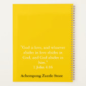 Achempong God Is Love Star Cyber Yellow Week/Month プランナー手帳 (裏面)