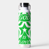 Achempong God Is Love Star Dark Pastel Green Faith ウォーターボトル (正面)