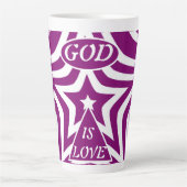 Achempong God Is Love Star Deep Purple  カフェラテマグ (正面)