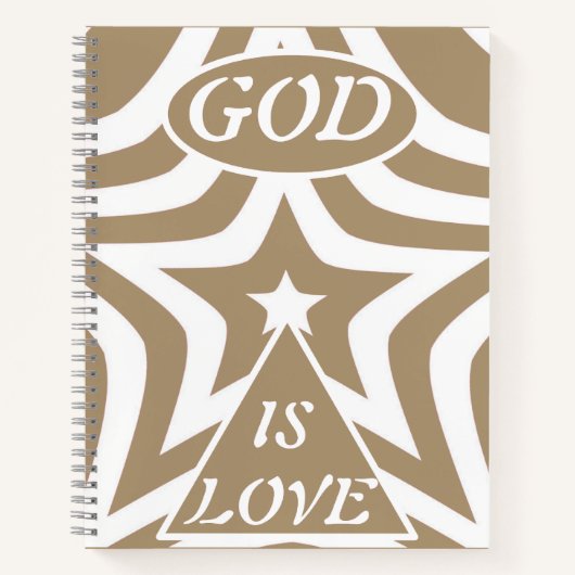 Achempong God Is Love Star Light Taupe -  Faith ノートブック (正面)