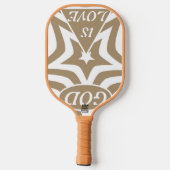 Achempong God Is Love Star Light Taupe - Tan Base ピックルボールラケット (裏面)