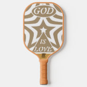 Achempong God Is Love Star Light Taupe - Tan Base ピックルボールラケット (正面)