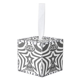 Achempong God Is Love Star Monochrome Spiritual  キューブオーナメント