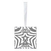 Achempong God Is Love Star Monochrome Spiritual キューブオーナメント (右)