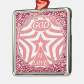 Achempong God Is Love Star Red Swirl Premium メタルオーナメント (左)