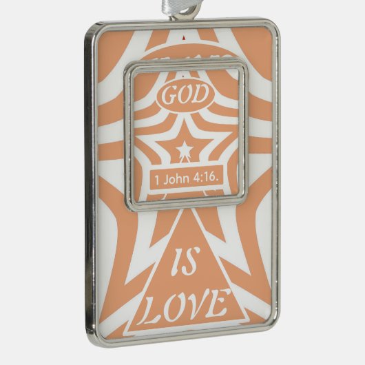Achempong God Is Love Star Warm Peach Framed  シルバープレートフレームオーナメント (右)