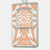 Achempong God Is Love Star Warm Peach Framed  シルバープレートフレームオーナメント (左)