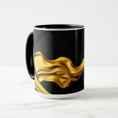 Achempong Opulent Liquid Gold Black Monochrome Art マグカップ (正面左)