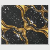 Achempong Signature: Premium Liquid Gold Pattern W ラッピングペーパー (フラット)