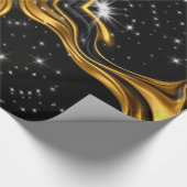 Achempong Signature: Premium Liquid Gold Pattern W ラッピングペーパー (コーナー)