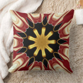 Achempong: Starburst | Deep Crimson Cream Golden B クッション (ブランケット)