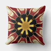 Achempong: Starburst | Deep Crimson Cream Golden B クッション (正面)