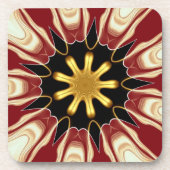 Achempong: Starburst  | Deep Crimson & Gold Luxury コースター (正面)