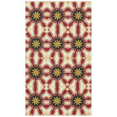 Achempong: Starburst  | Deep Crimson & Gold Luxury テーブルクロス (正面)