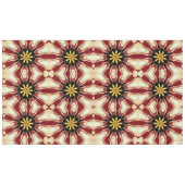 Achempong: Starburst  | Deep Crimson & Gold Luxury テーブルクロス (正面(横))