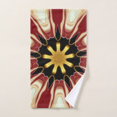 Achempong: Starburst | Deep Crimson & Gold Luxury  バスタオルセット (ハンドタオル)