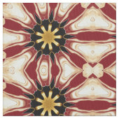 Achempong: Starburst | Deep Crimson & Gold Luxury  ファブリック (クローズアップ)