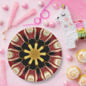 Achempong: Starburst | Deep Crimson & Gold Luxury  ペーパープレート (パーティー)