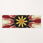 Achempong: Starburst | Deep Crimson & Gold Luxury  ヨガマット (正面(横))
