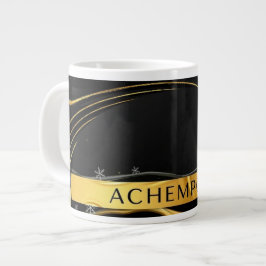 Achempong: The Auric Cascade | オープルセント リキッドゴールド ジャンボコーヒーマグカップ