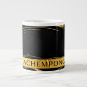 Achempong: The Auric Cascade | Opulent Liquid Gold ジャンボコーヒーマグカップ (正面)