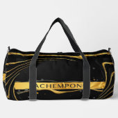 Achempong: The Auric Cascade | Opulent Liquid Gold ダッフルバッグ (正面)