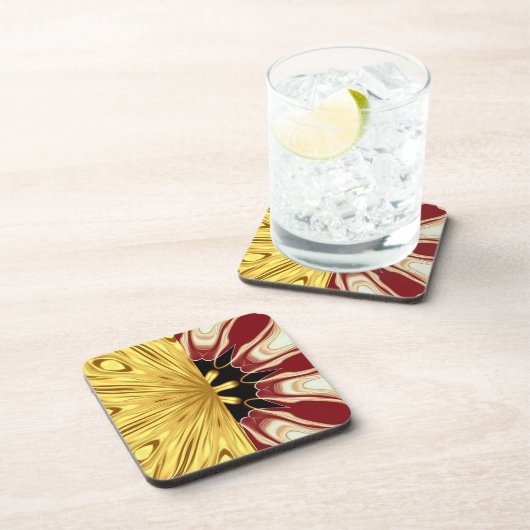 Achempong: The Gilded Zenith Opulent Swirl Crimson コースター (右側)