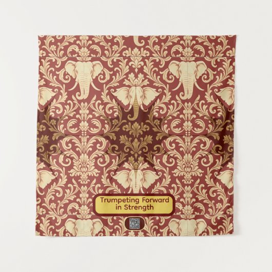 Achempong Trumpeting Forward: A Timeless Statement タペストリー (正面)