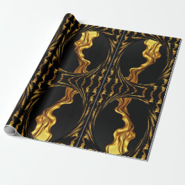 Achempong Zazzle: Luxury Swirl Abstract Art Gift W ラッピングペーパー