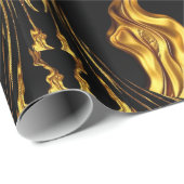 Achempong Zazzle: Luxury Swirl Abstract Art Gift W ラッピングペーパー (ロールコーナー)
