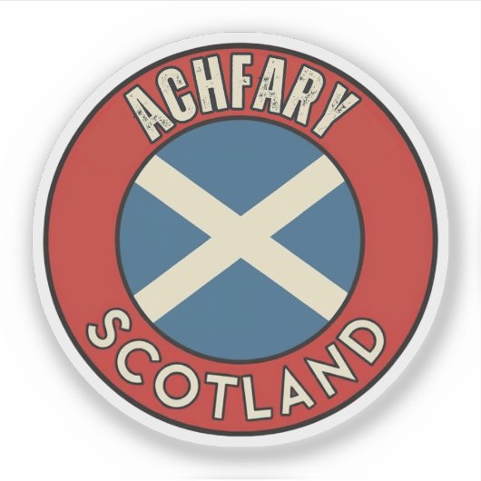 Achfary, Scotland シール (正面)