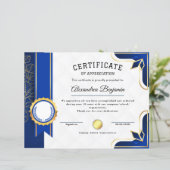 Achievement Appreciate Certificate (スタンド正面)