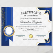 Achievement Appreciate Certificate (正面)