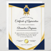 Achievement Appreciate Certificate (正面/裏面)